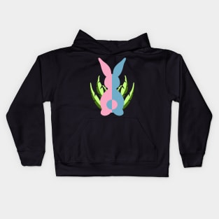 Easter Bunny Pink & Teal Kids Hoodie